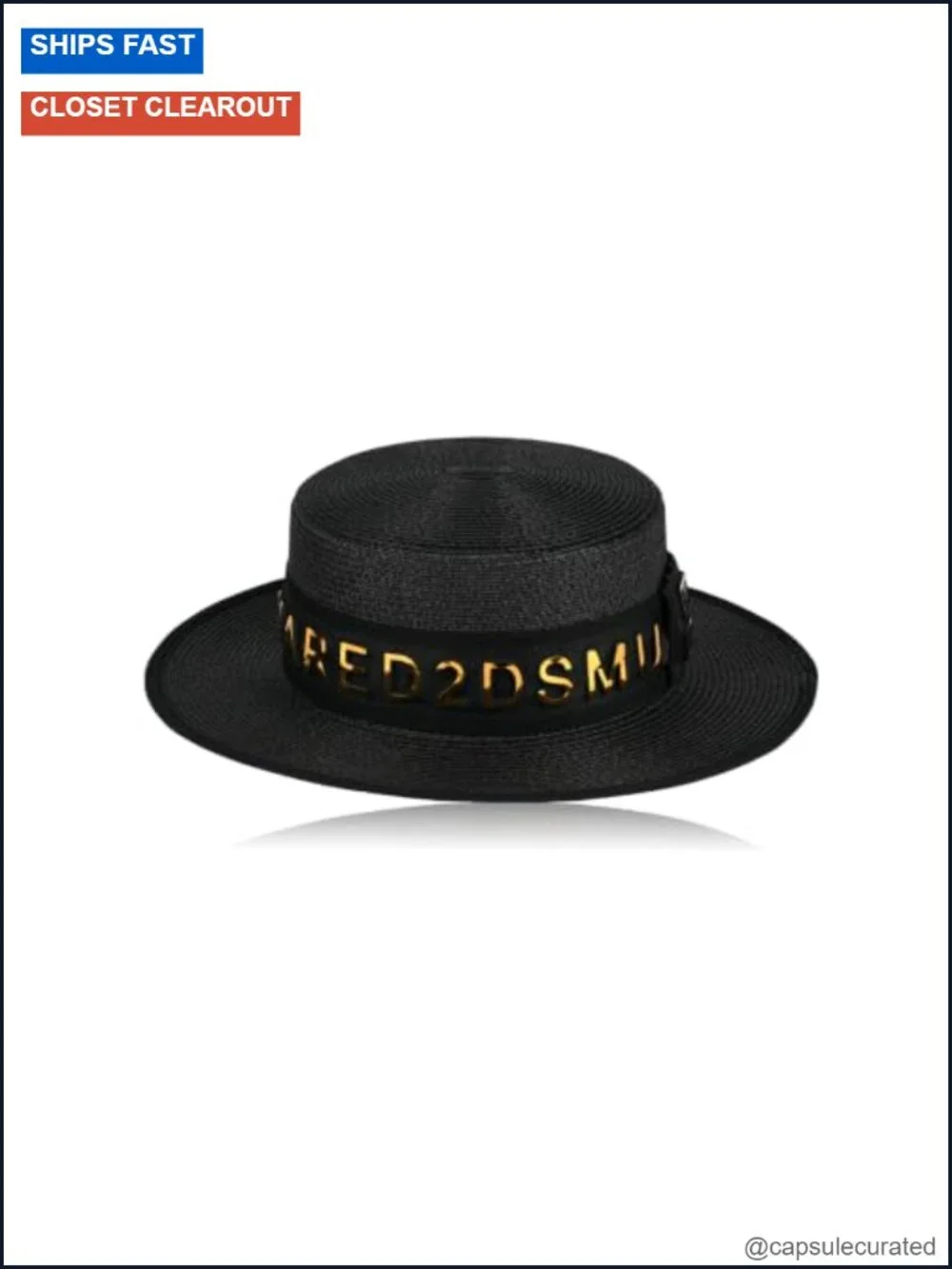Viral Letter Band Boater Straw Sun Hat Women Wide Brim UV Protection Beach